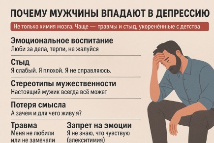Проблема молчания: что стоит за мужской депрессией